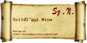 Szilágyi Nina névjegykártya