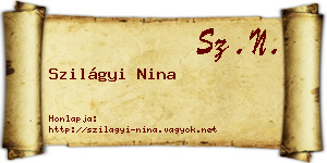 Szilágyi Nina névjegykártya